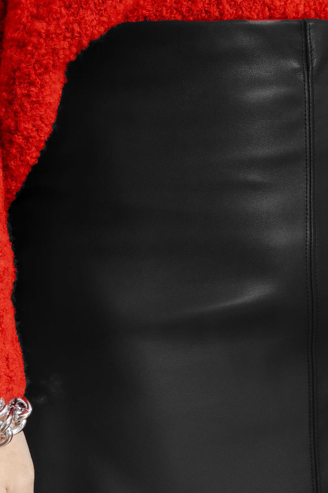 Black Faux Leather Skirt
