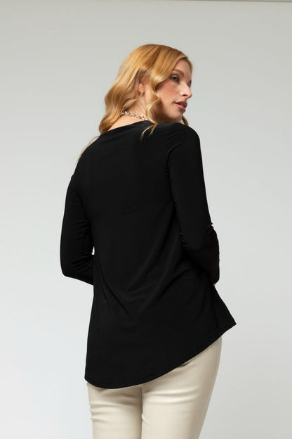 Black Contour Bell Top