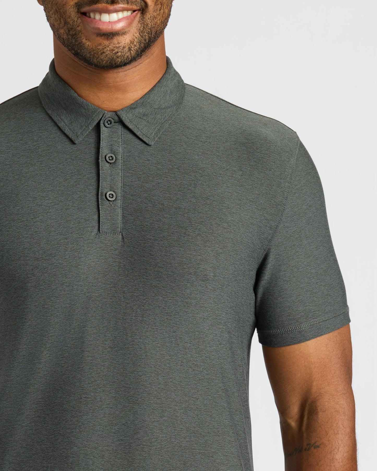 Charcoal Heather Gray Classic Polo