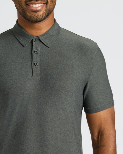 Charcoal Heather Gray Classic Polo