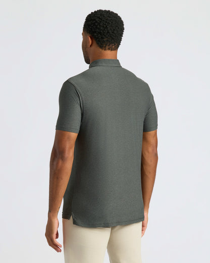Charcoal Heather Gray Classic Polo