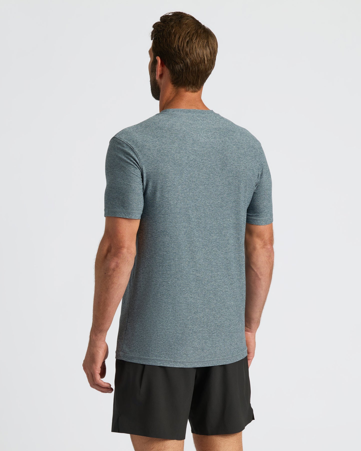 Heather Navy Active Crew Neck Tee