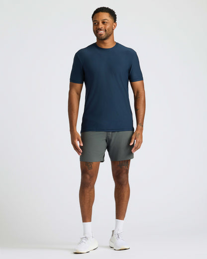 Navy Active Crew Neck Tee