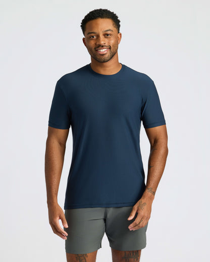 Navy Active Crew Neck Tee