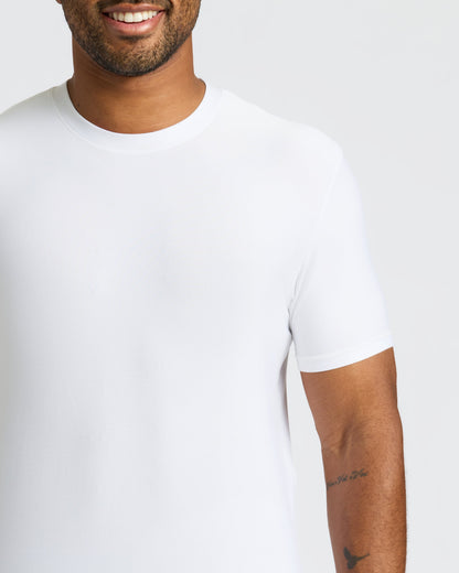 All White Active Crew Neck 3-Pack
