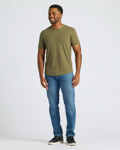 Classic Curved Hem Crew Neck 3-Pack