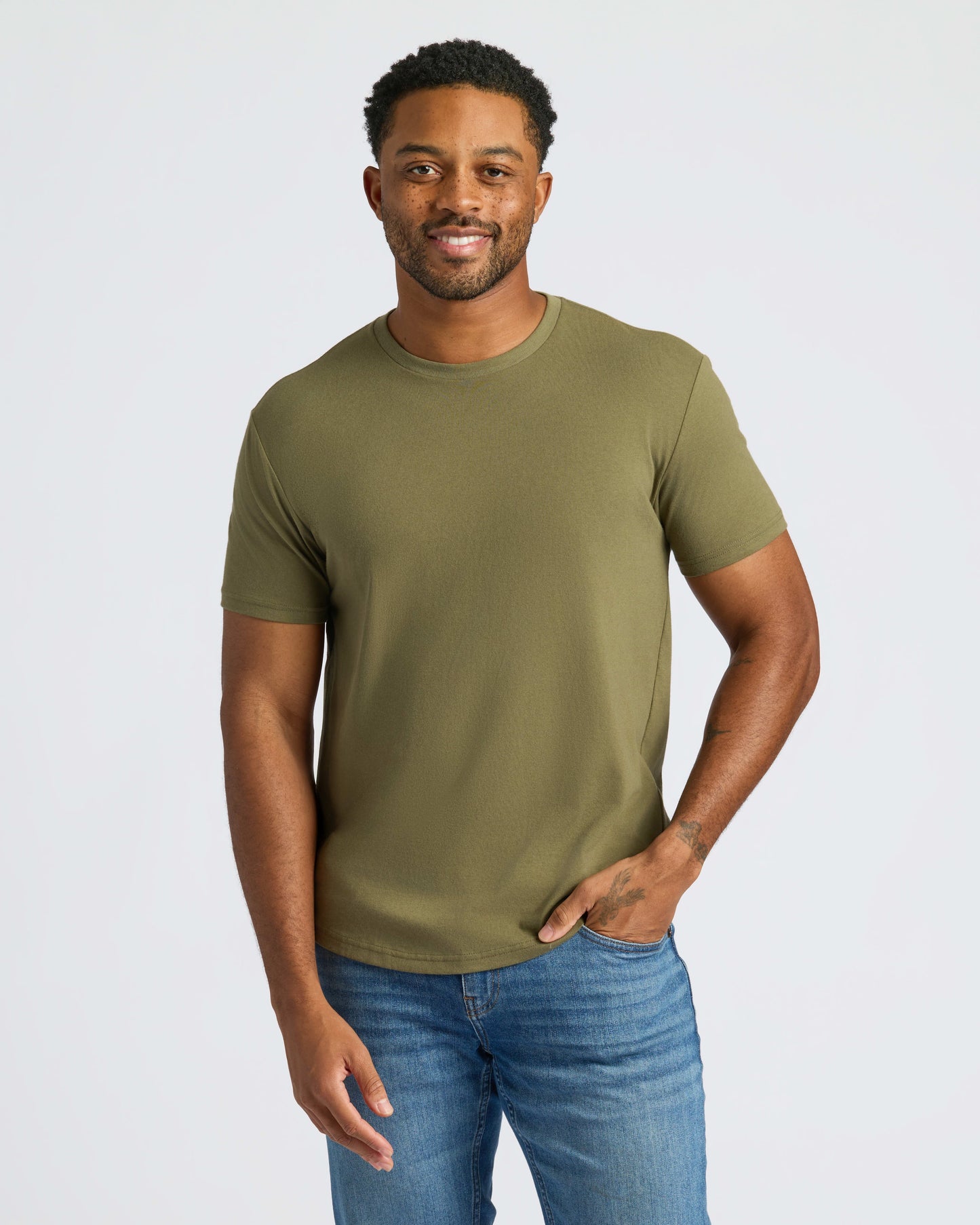 Classic Curved Hem Crew Neck 3-Pack
