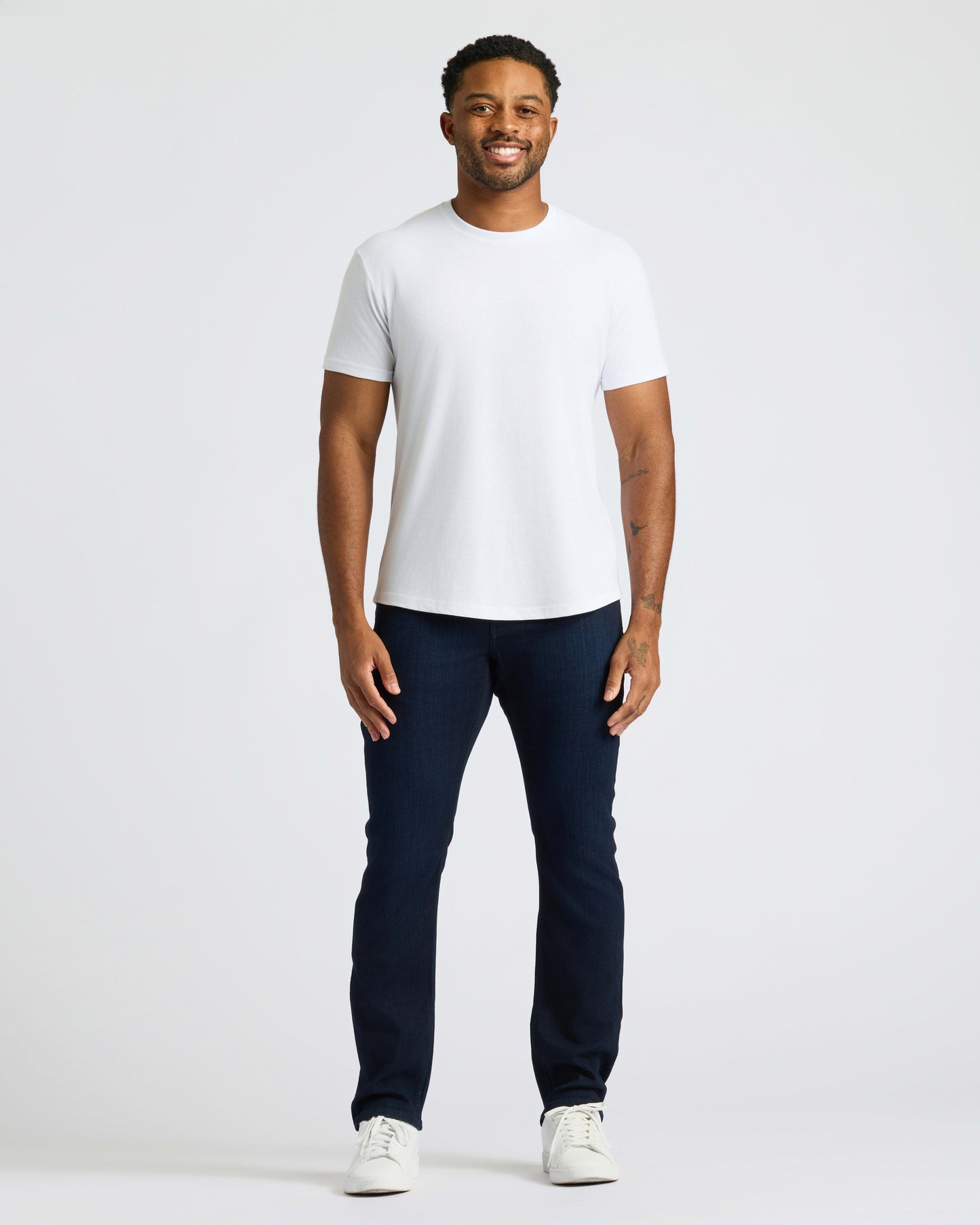 White Curved Hem Classic Crew Neck 3-Pack