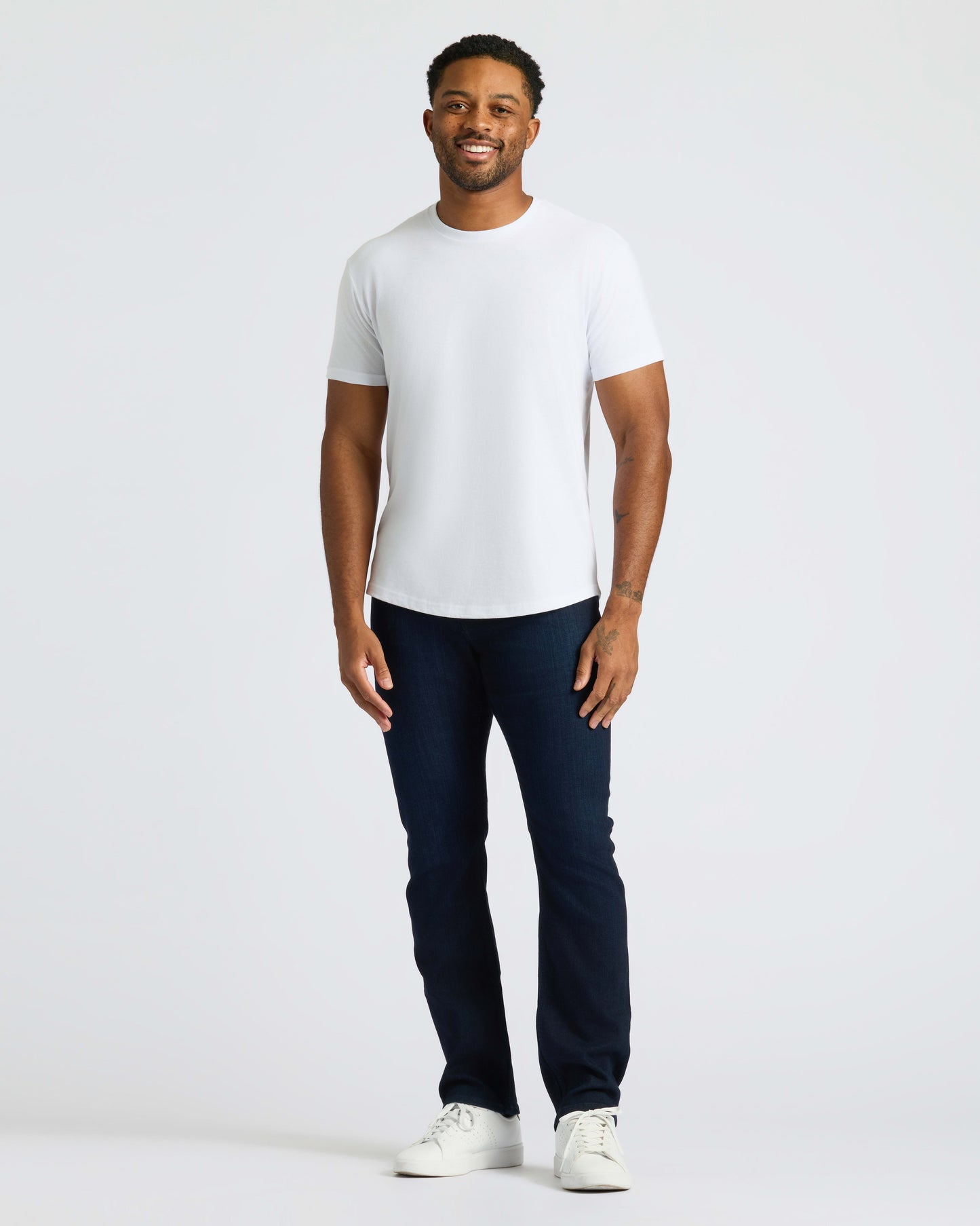 White Curved Hem Classic Crew Neck 3-Pack