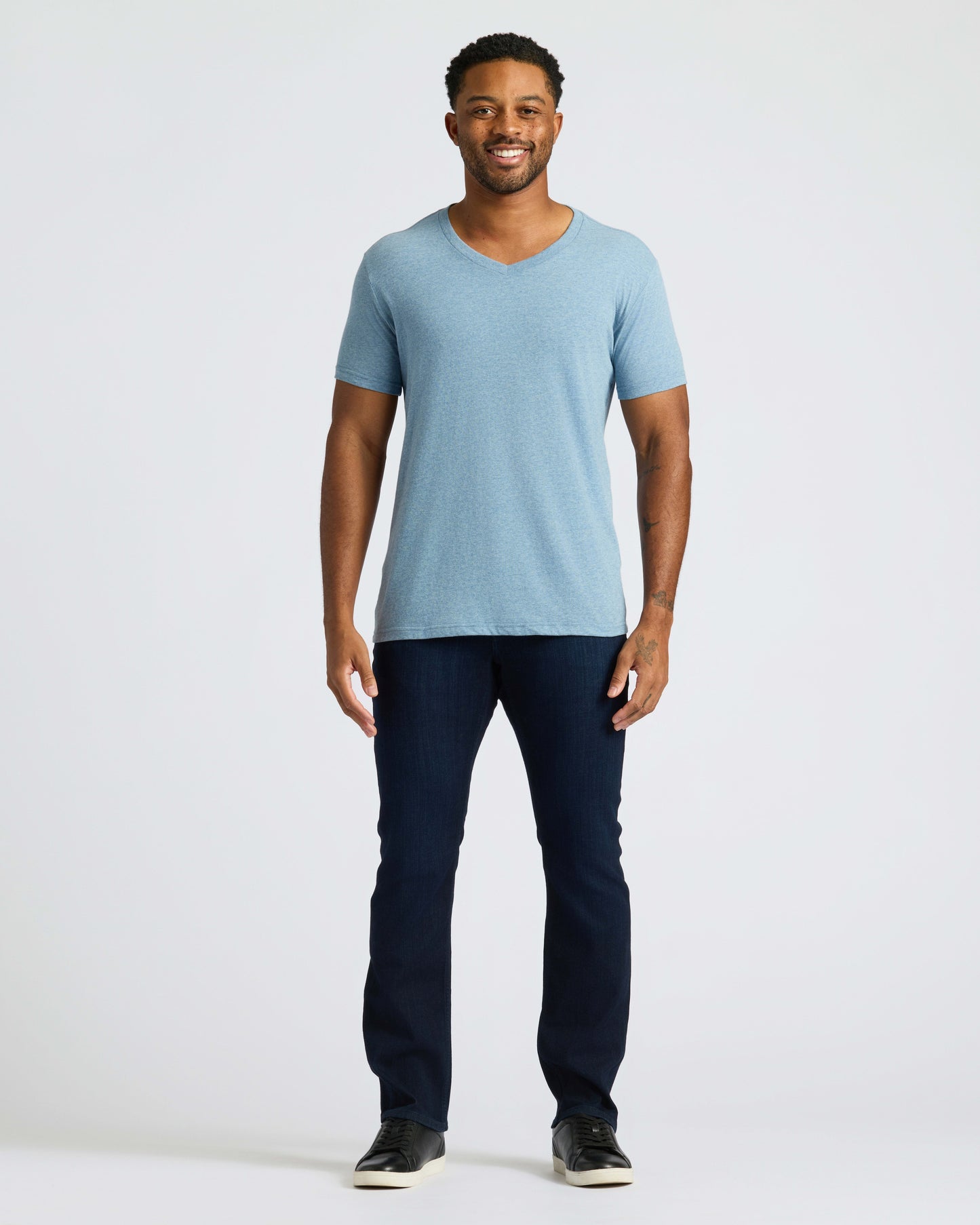 Heather Indigo Classic V-Neck