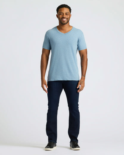 Heather Indigo Classic V-Neck