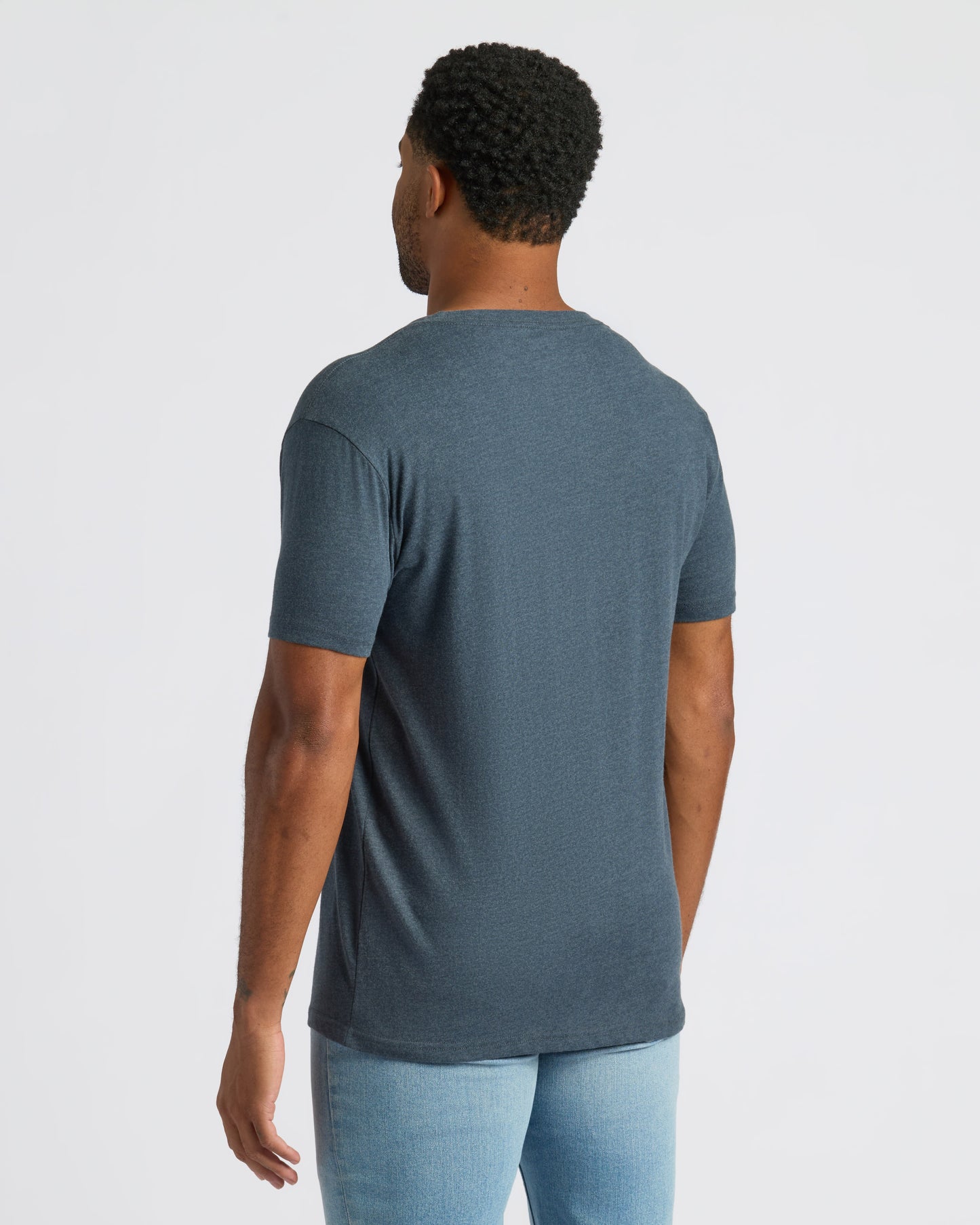Heather Navy Classic V-Neck