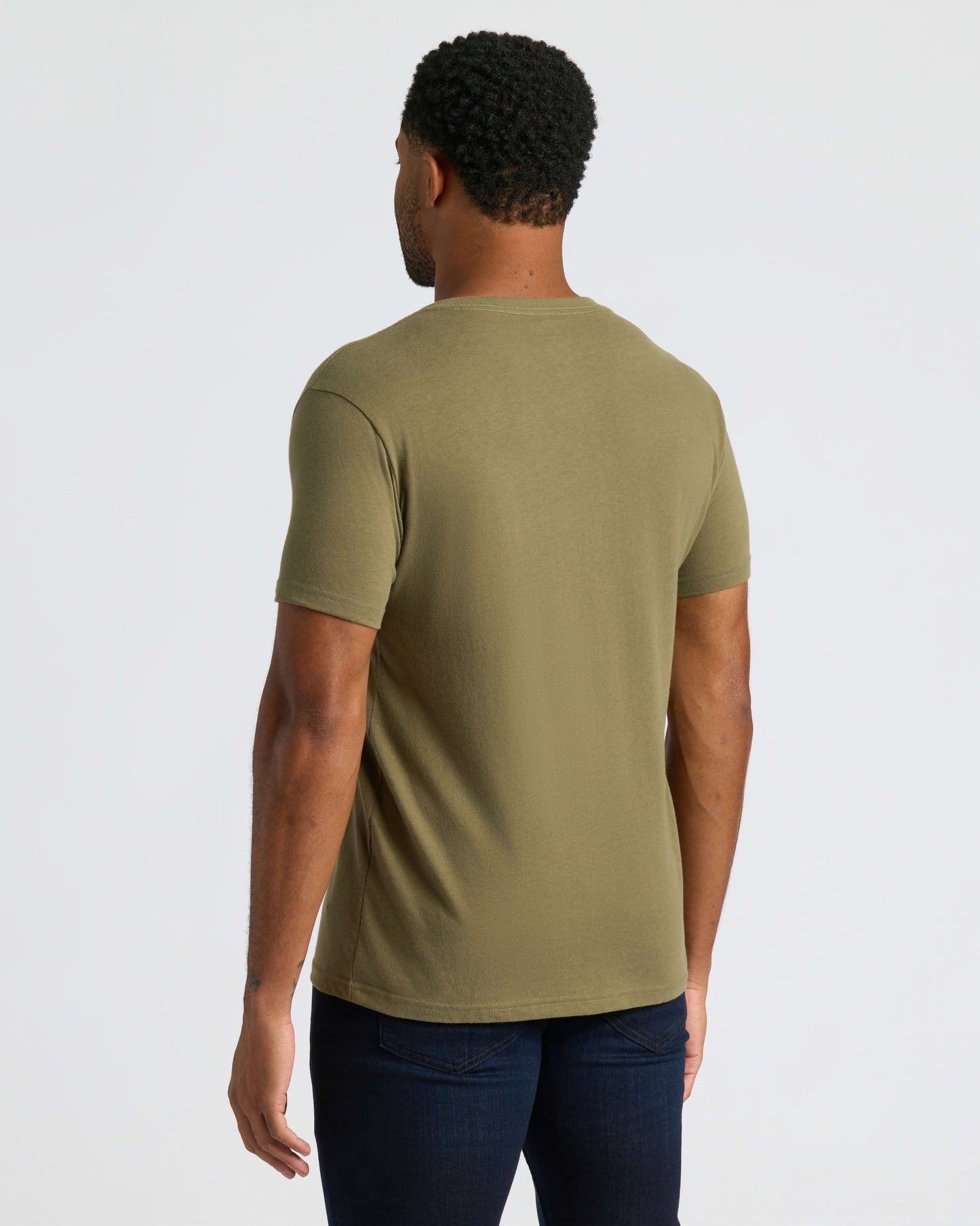 Military Green Classic V-Neck