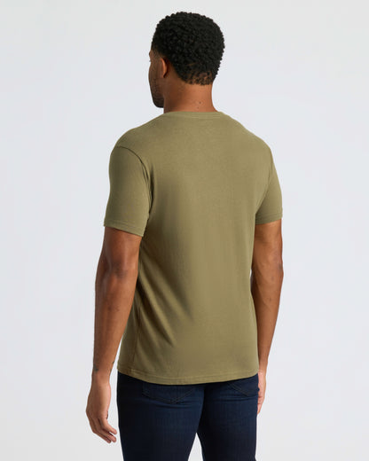Military Green Classic V-Neck