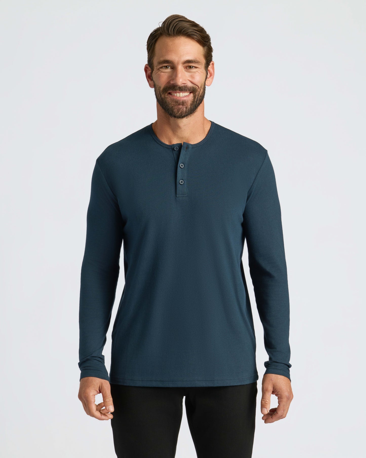 Navy Classic Long Sleeve Henley