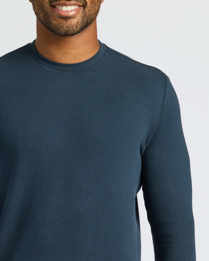Navy Long Sleeve Waffle Crew 3-Pack