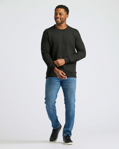 Black Fleece French Terry Pullover Crew Neck