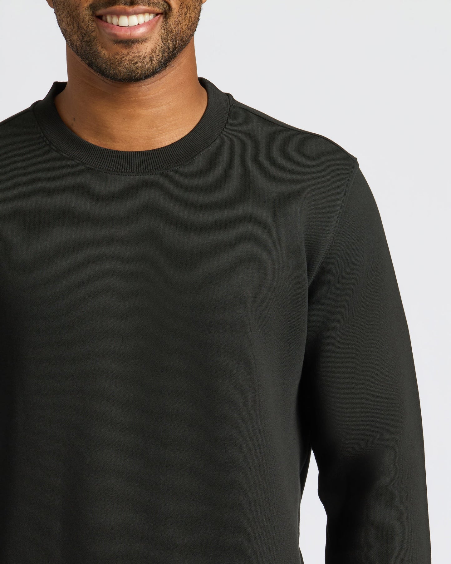 Black Fleece French Terry Pullover Crew Neck