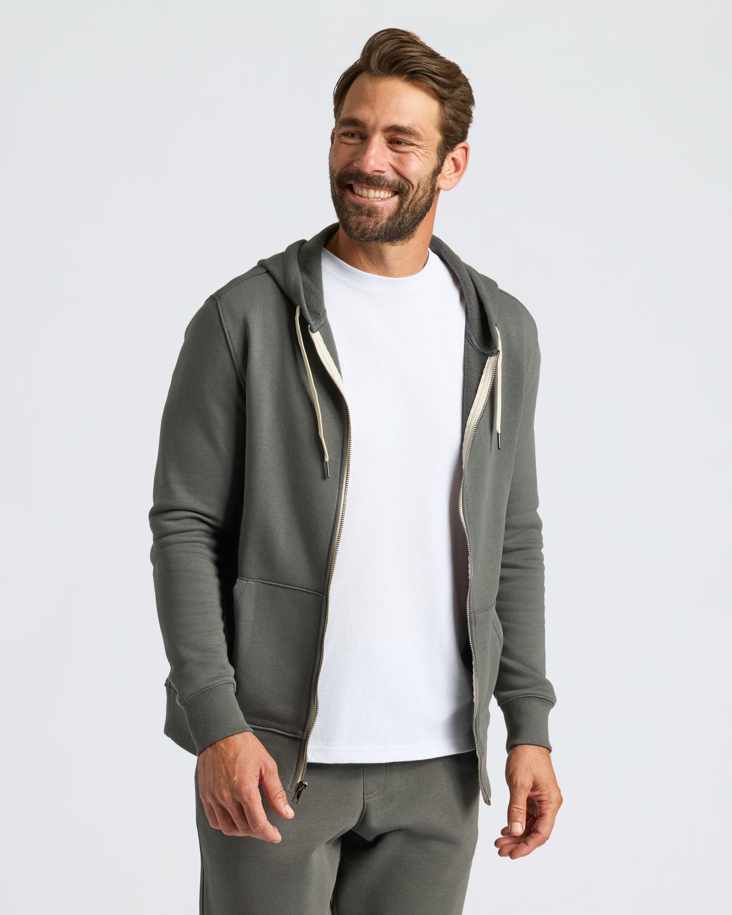 Carbon Fleece French Terry Zip Hoodie