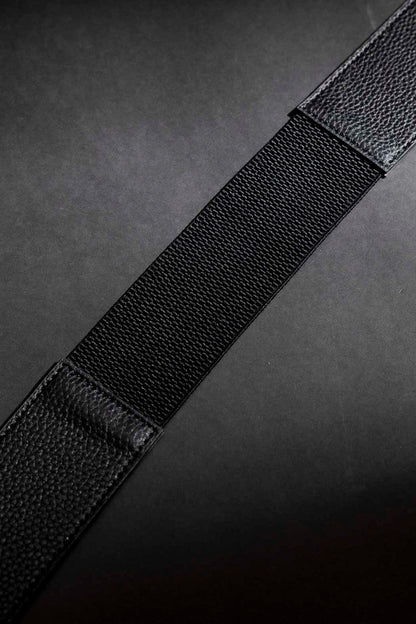Black Pearl Buckle Belt Black S/M