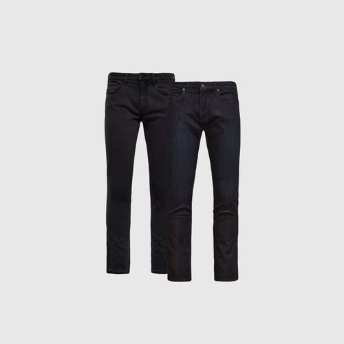Slim Indigo & Black Comfort Stretch Jeans 2-Pack