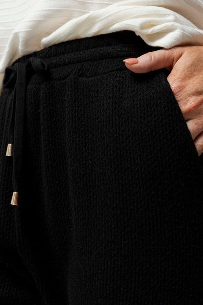 Black Cable Lounge Pant- Sale