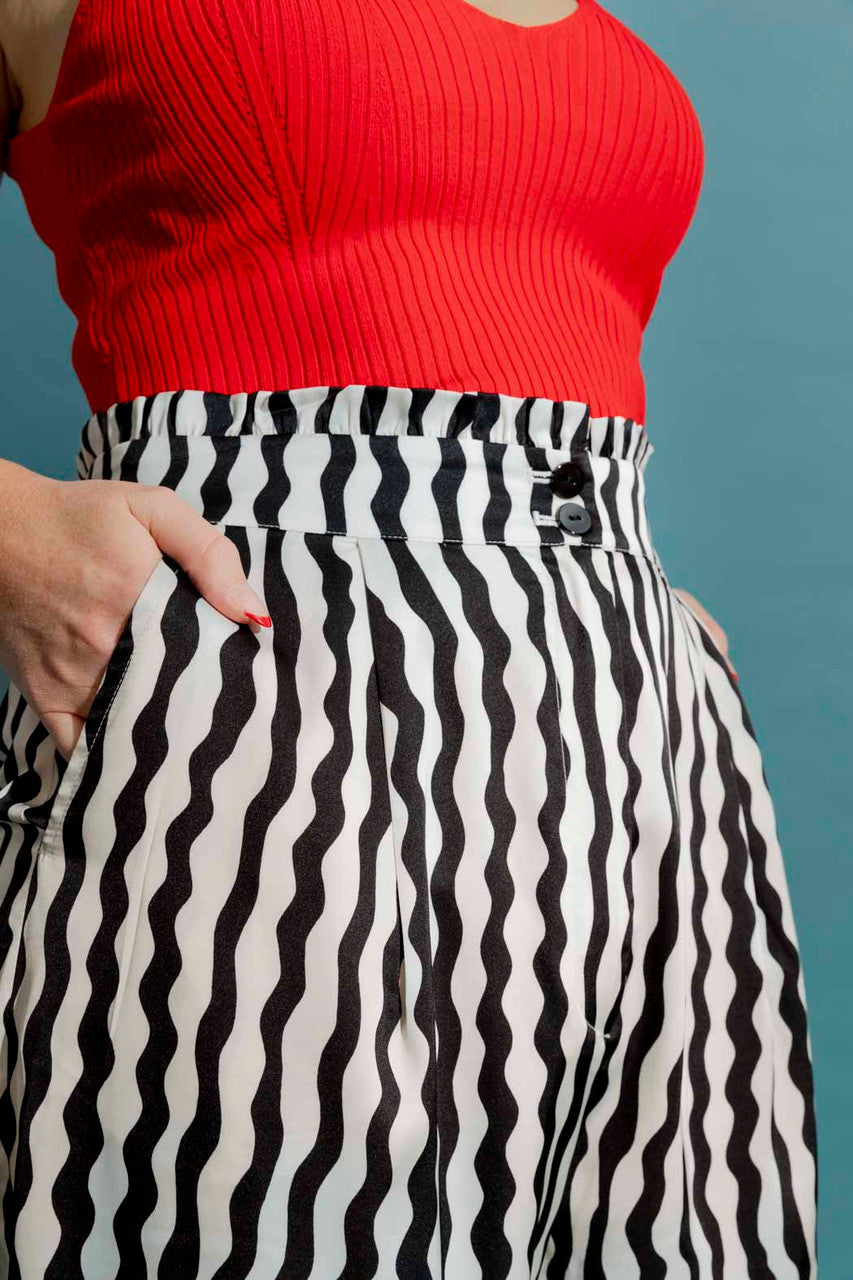 Black / White Stripe Vogue Pant