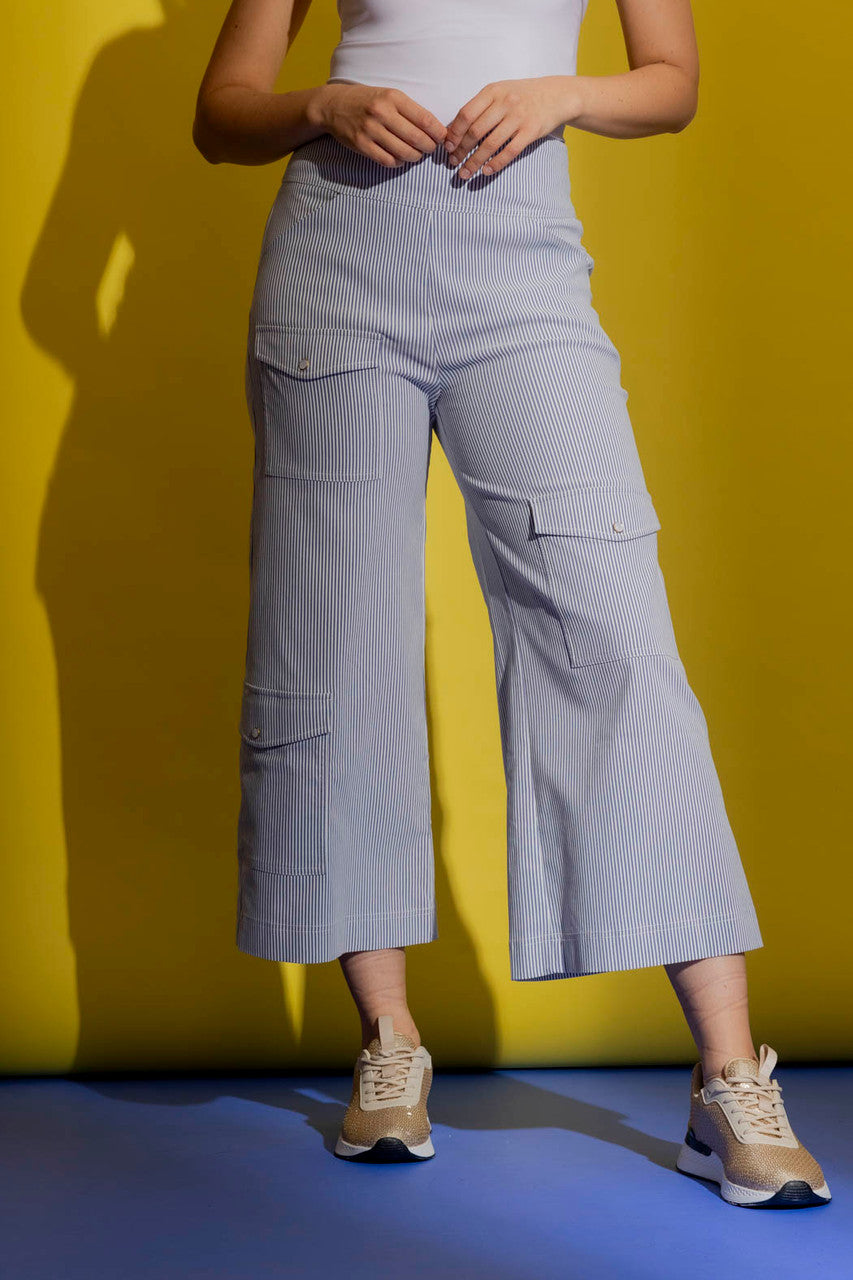Blue Stripe Cargo Jet Culotte Blue Stripe
