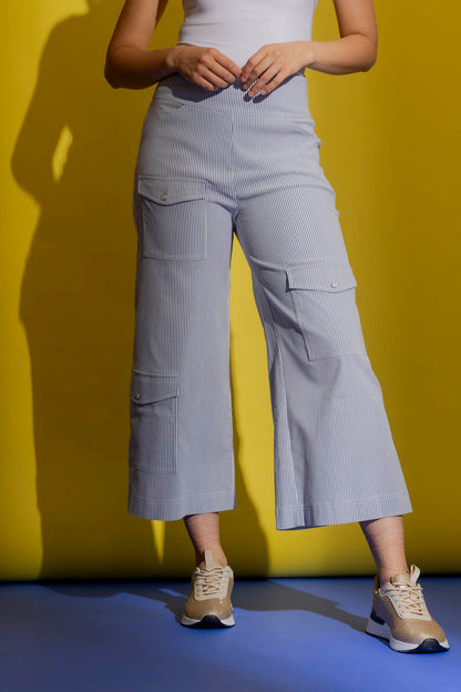 Blue Stripe Cargo Jet Culotte Blue Stripe