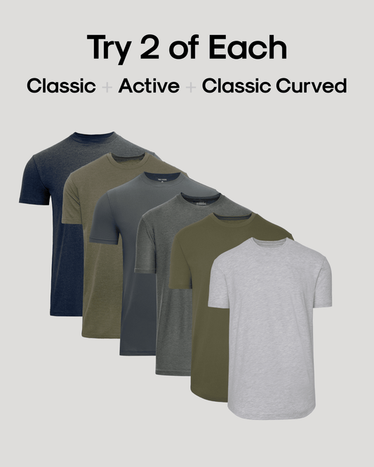 Crews Variety: Classic, Active, & Classic Curved 6-Pack