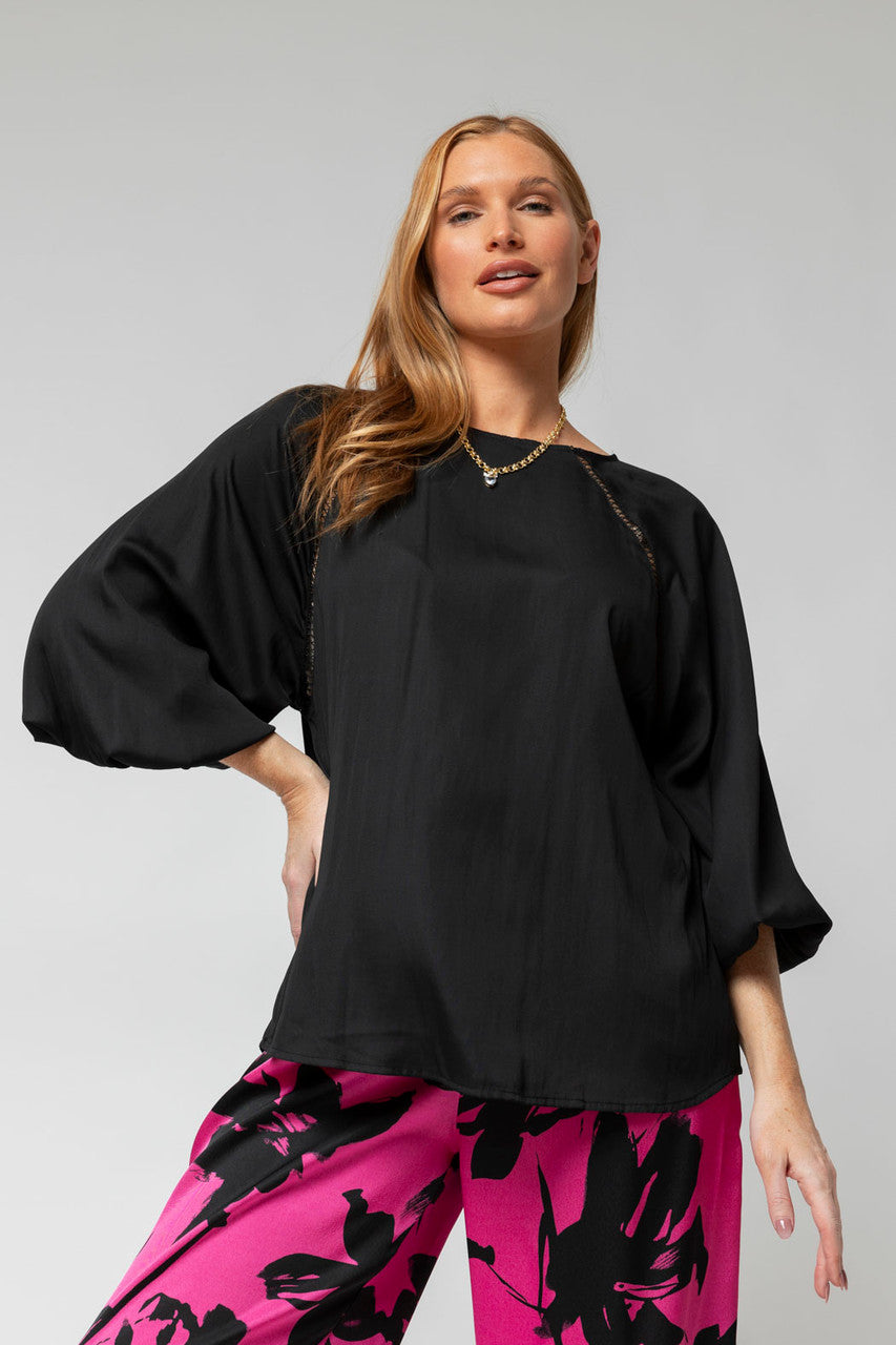 Black Boho Blouse
