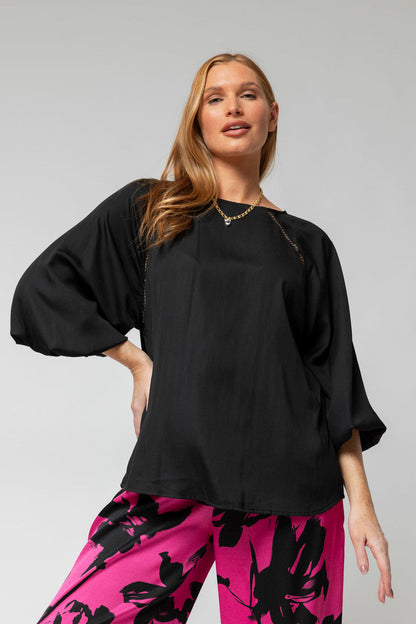 Black Boho Blouse