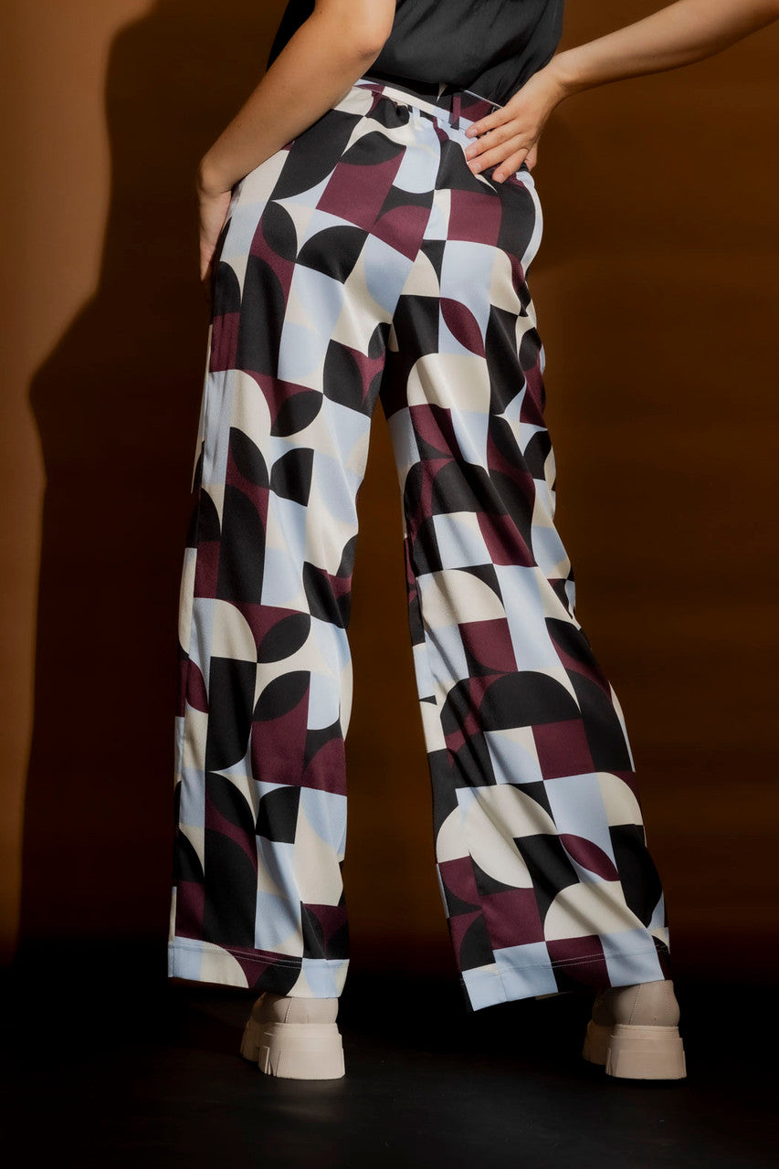 Blue/Merlot Retro Cleo Pant