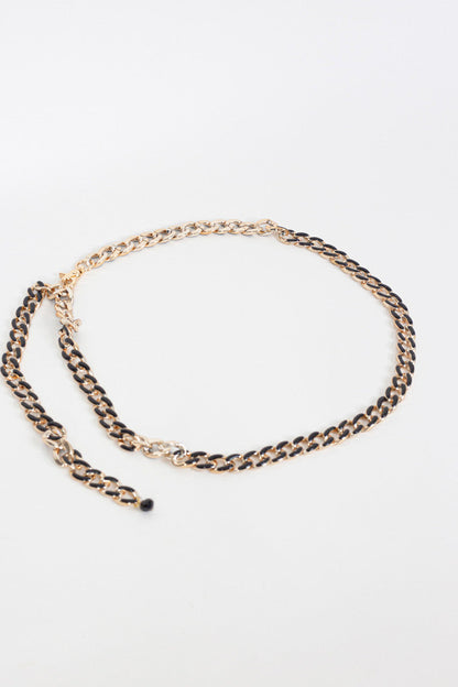 Black/gold Chain Belt S
