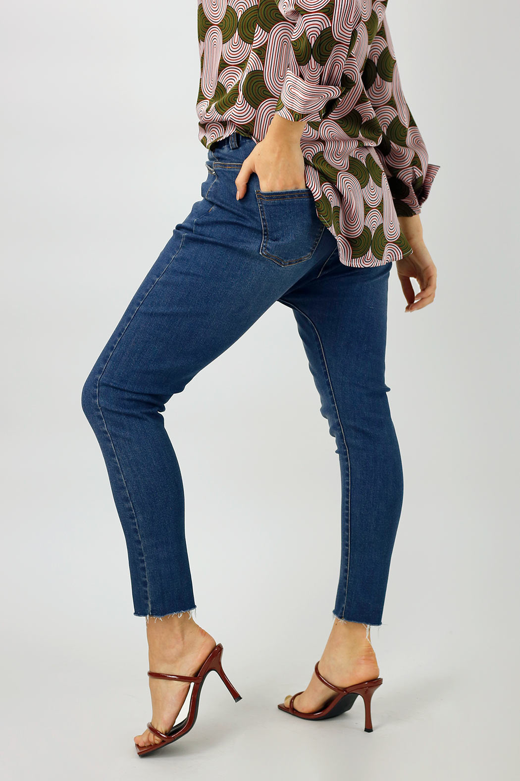Chambray Denim Slouch Jeans - Sale