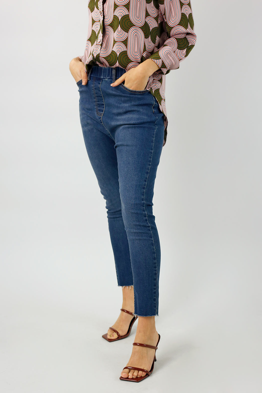 Chambray Denim Slouch Jeans - Sale