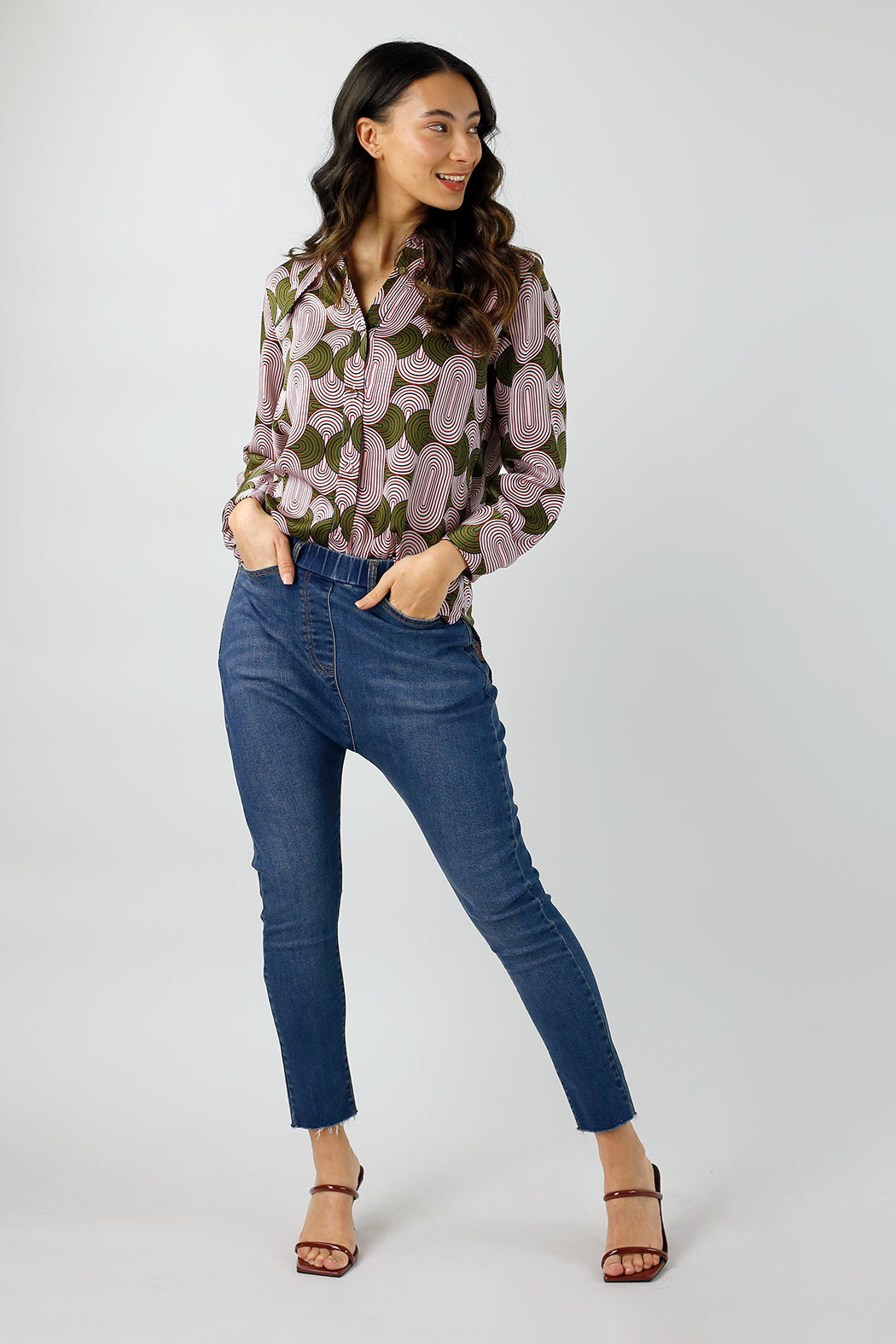 Chambray Denim Slouch Jeans - Sale