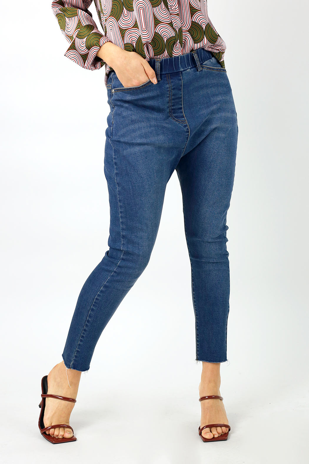 Chambray Denim Slouch Jeans - Sale