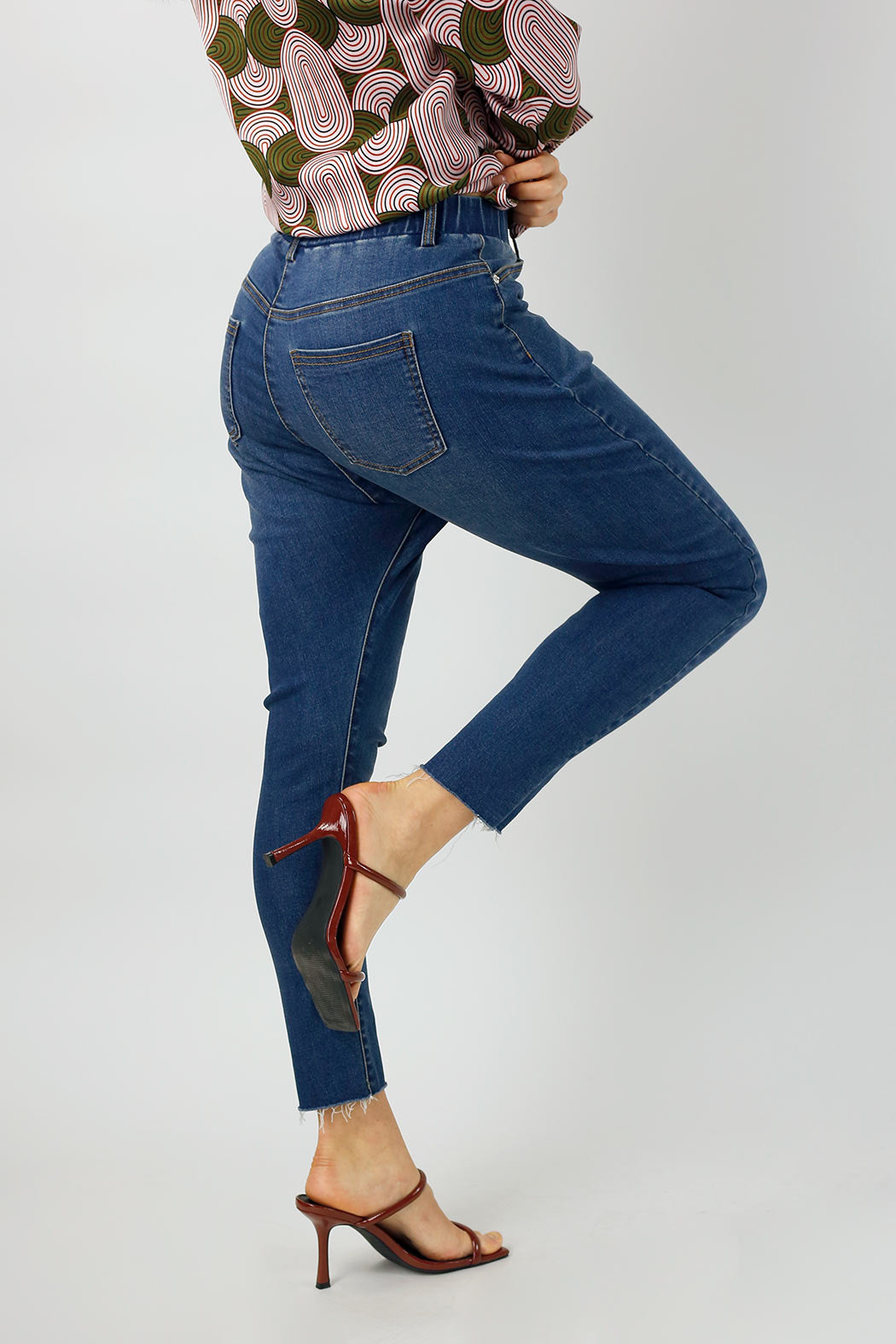 Chambray Denim Slouch Jeans - Sale