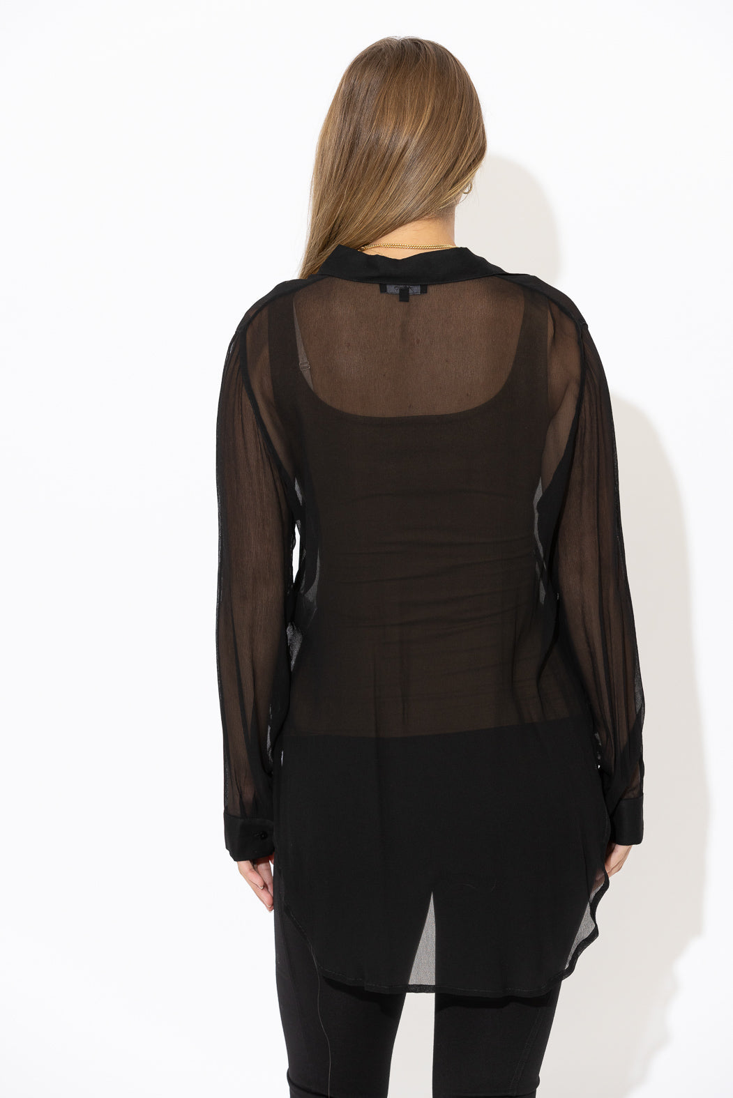 Black Viscose Charlie Shirt