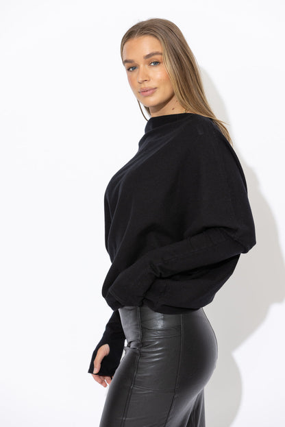 Black Milan Model Knit