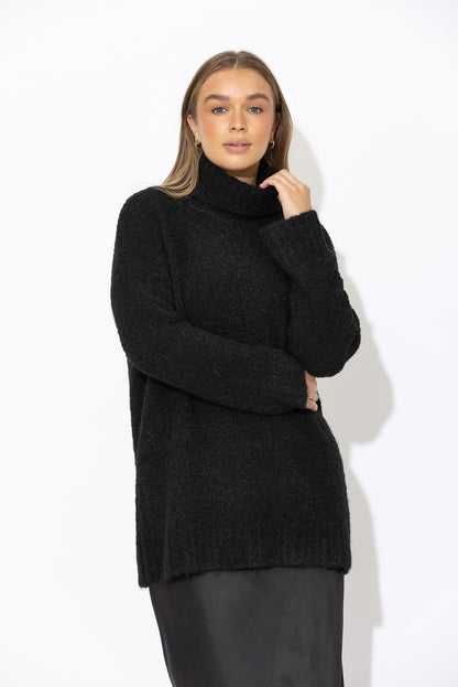 Black Roll Neck Tunic