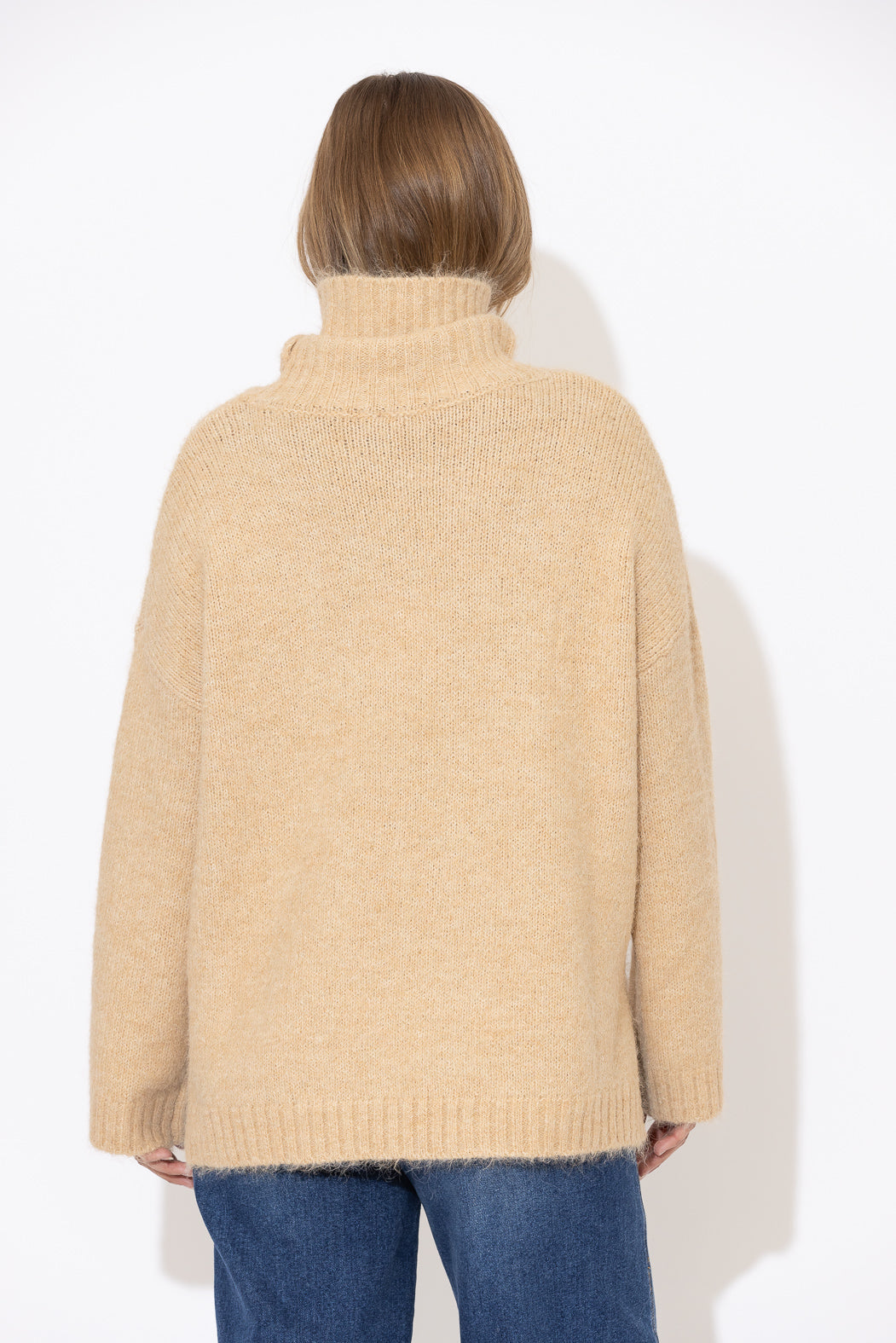 Caramel Roll Neck Jumper