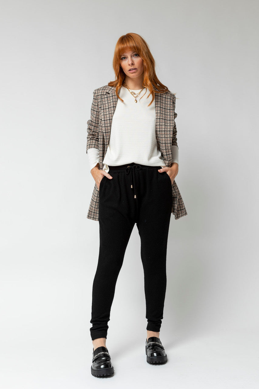 Black Cable Lounge Pant- Sale