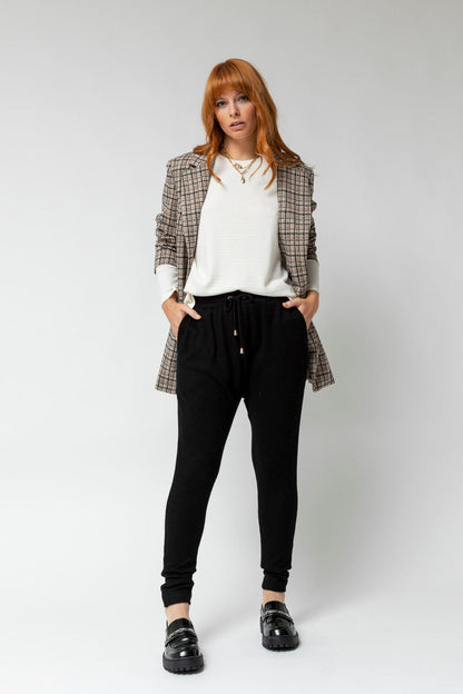 Black Cable Lounge Pant- Sale
