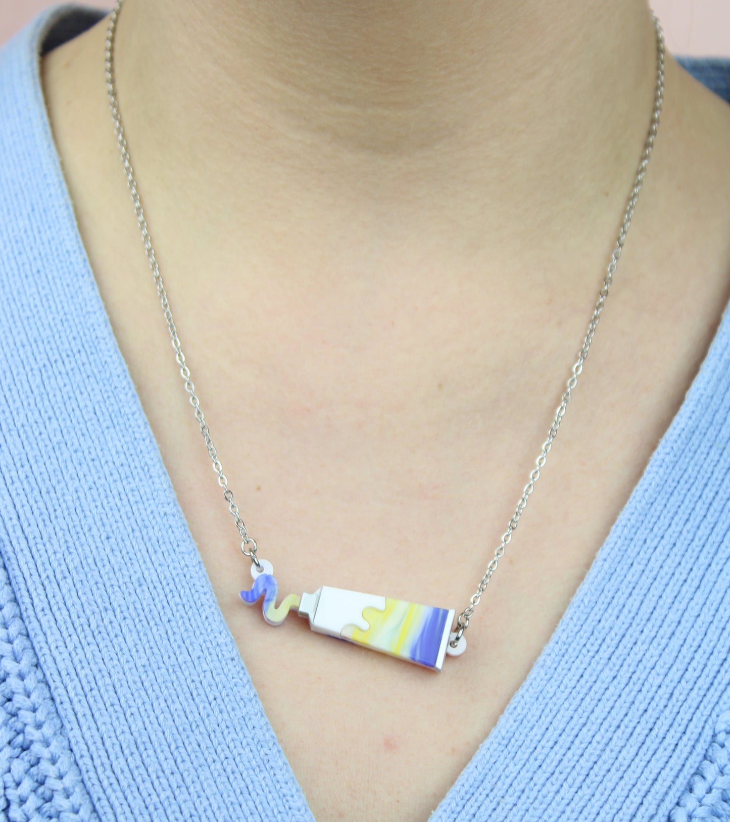 This Is An Art Paint Tube Necklace