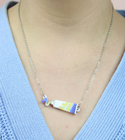 This Is An Art Paint Tube Necklace