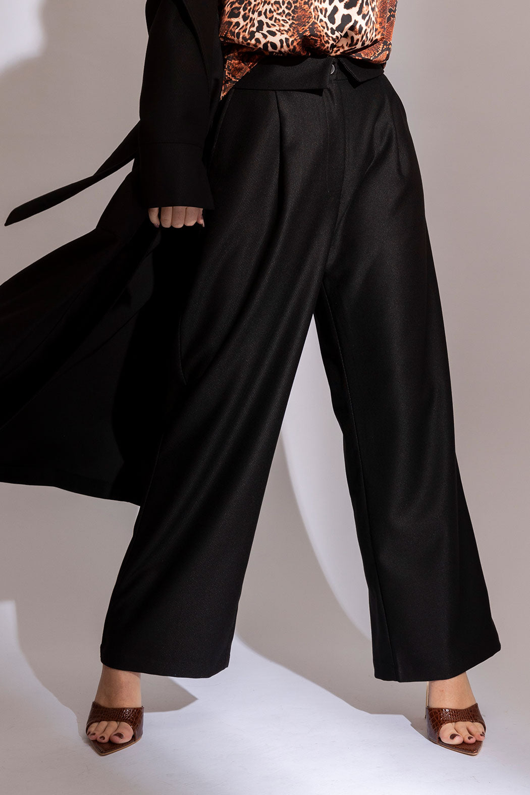 Black Twill Paperbag Pant
