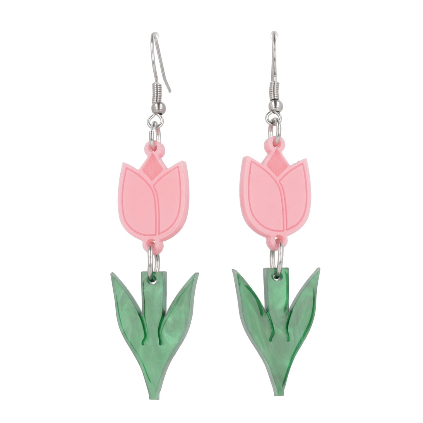 Tiptoe Through the Tulips Earrings (Pink)