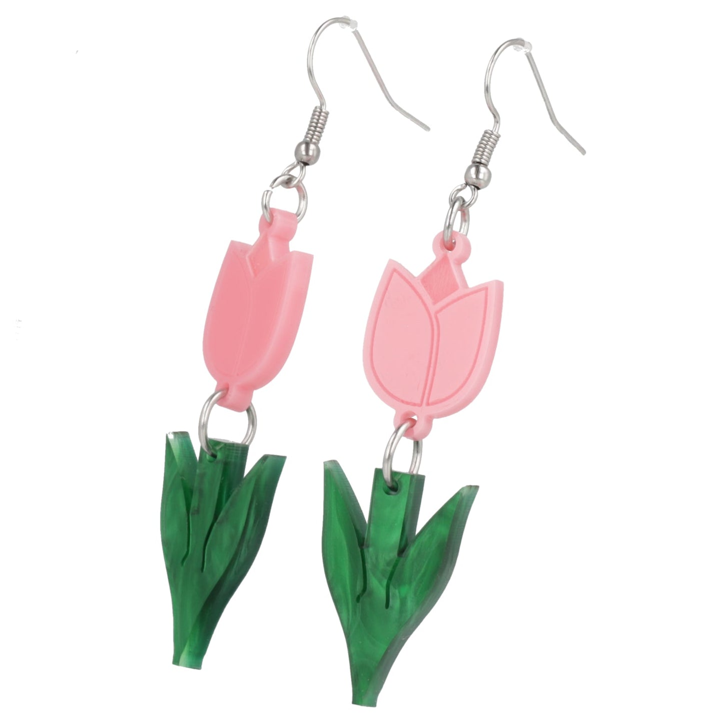 Tiptoe Through the Tulips Earrings (Pink)